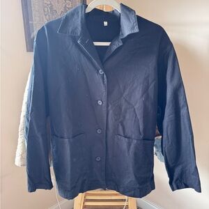 Black Cotton Chore Jacket
